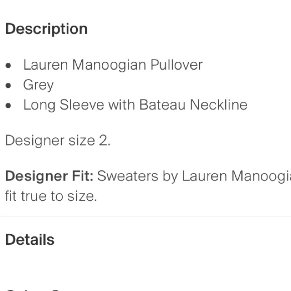 Lauren Manoogian sweater - Picture 4 of 4